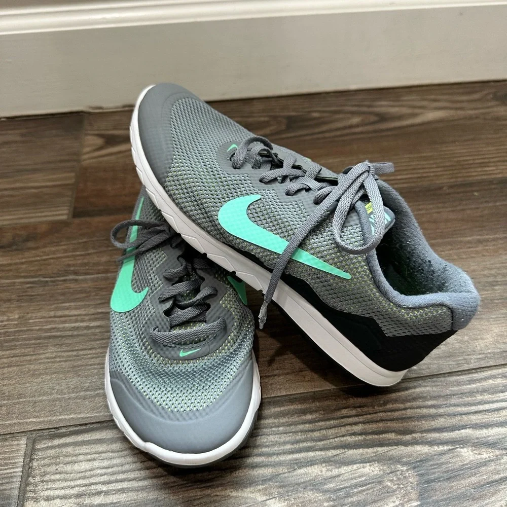 Nike Gray and Teal Athletic Sneakers